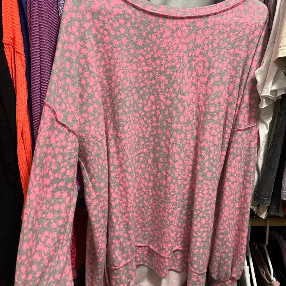 Pink Leopard Sweater